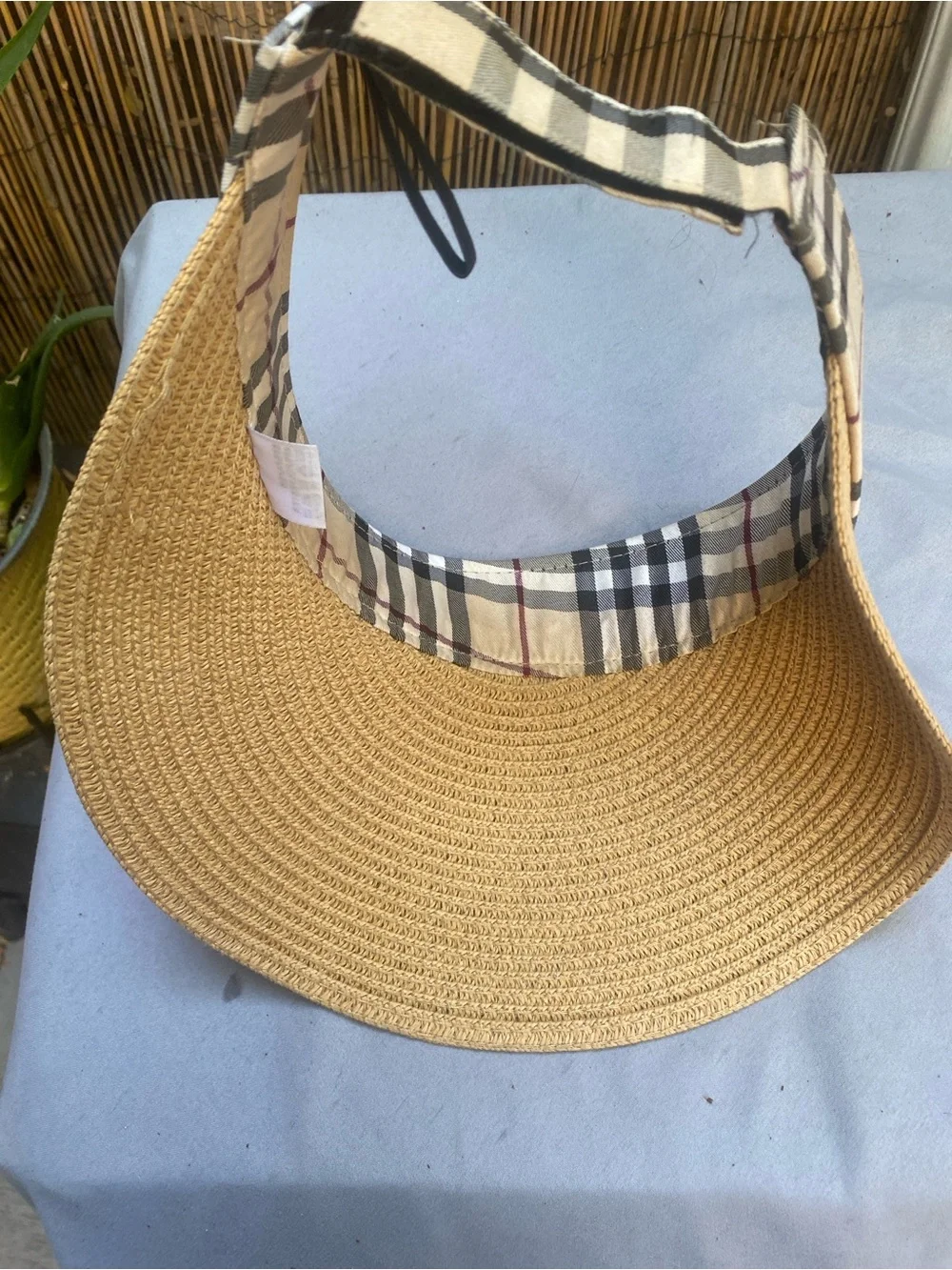 Plaid check visor
